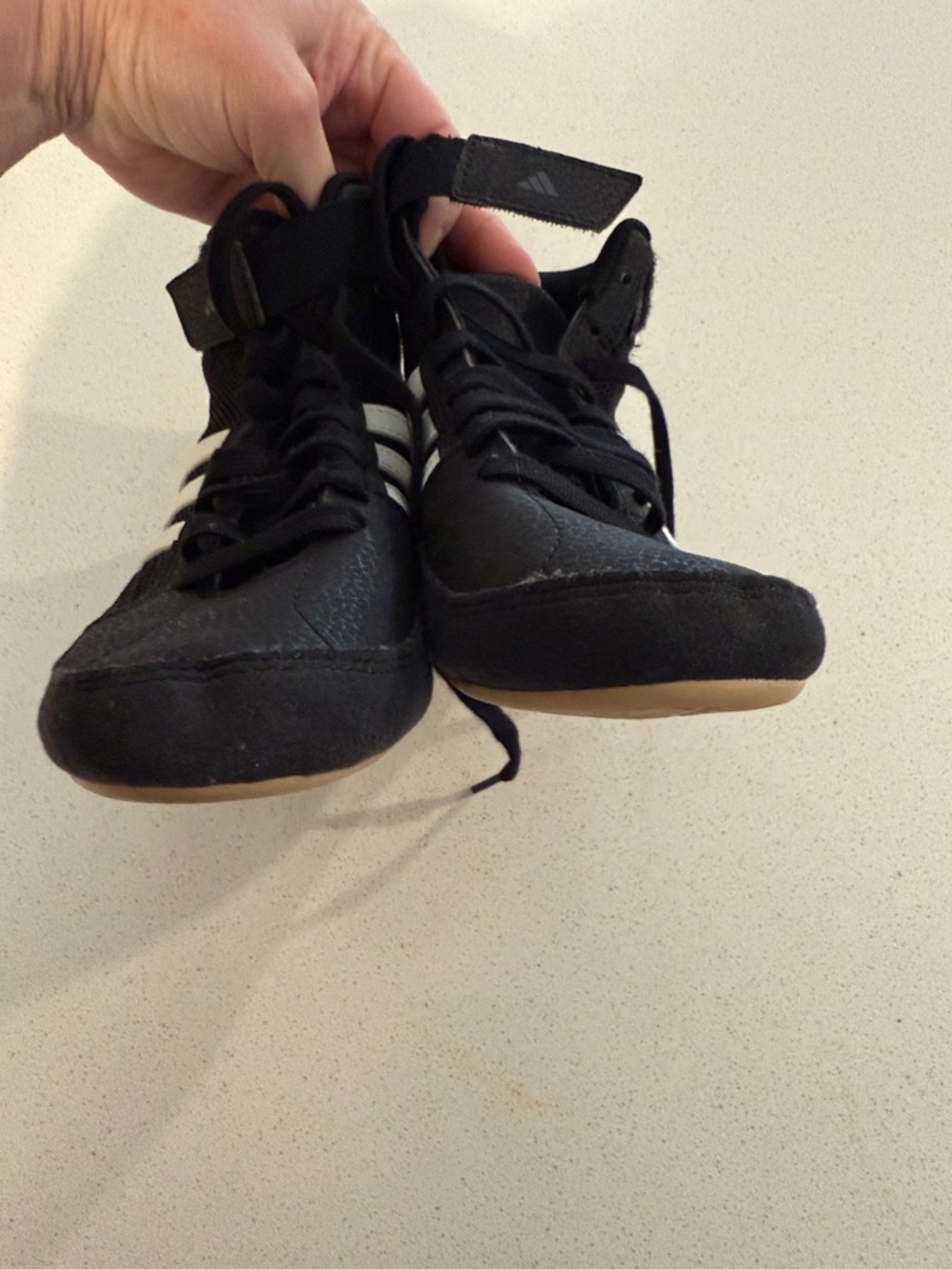 adidas Black Wrestling Shoes Youth Size 4 - Picture 8 of 8